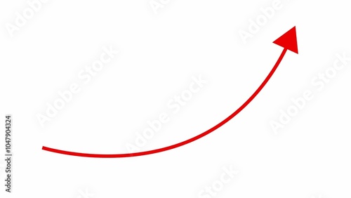 business graph up arrow animation 4k video. Business Growth And Success Arrow. Concept of growth and profit.