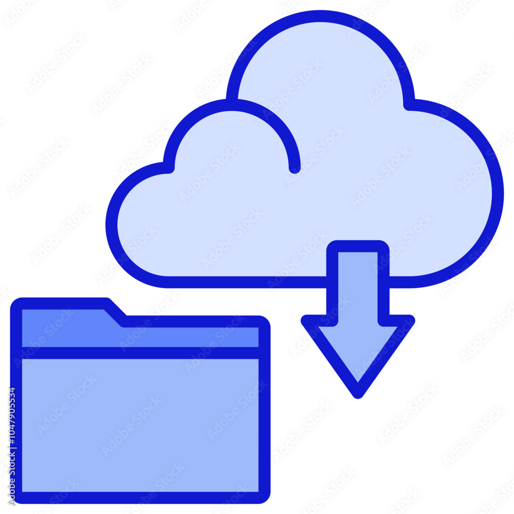 Obraz premium Cloud Download Icon