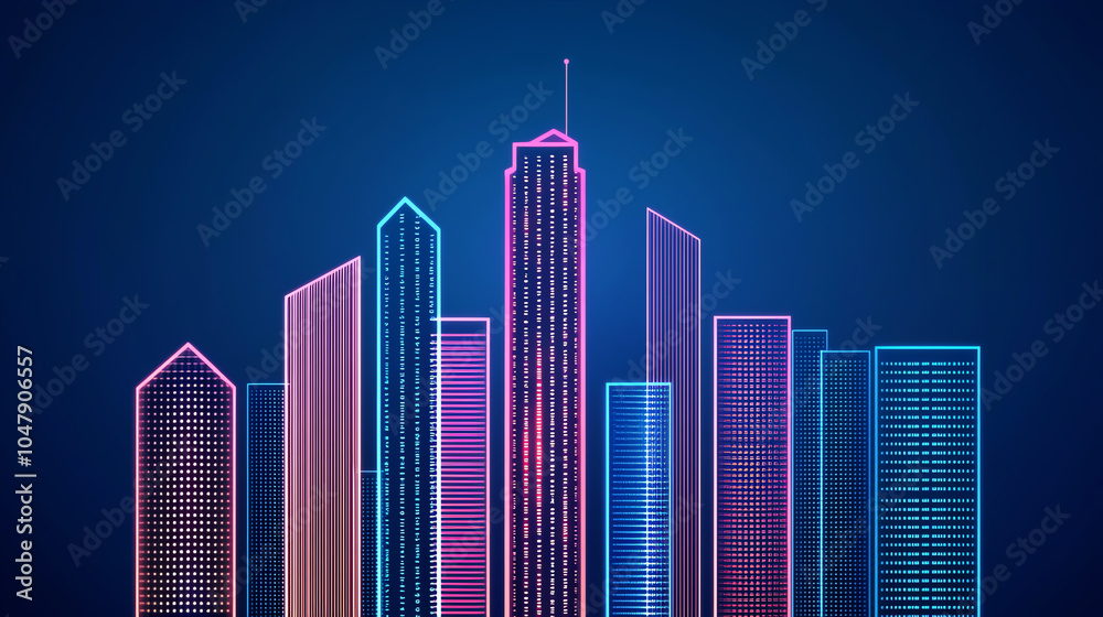 Conceptual image of a digital city with data layers over infrastructure, modernization through technology, techcentric visuals Conceptual image of a digital city with data layers over infrastructure, modernization through technology, techcentric visuals
