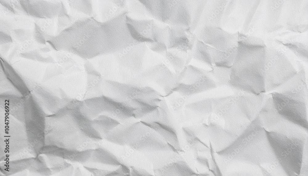 Crumpled white paper showcasing a textured background. Crumpled white paper showcasing a textured background.