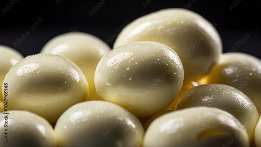 Cheese texture. A detailed image of fresh mozzarella cheese.