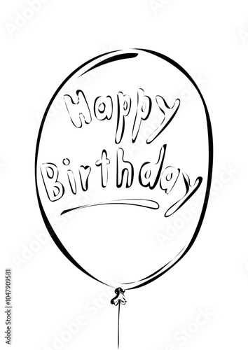 Luftballon mit Happy Birthday 