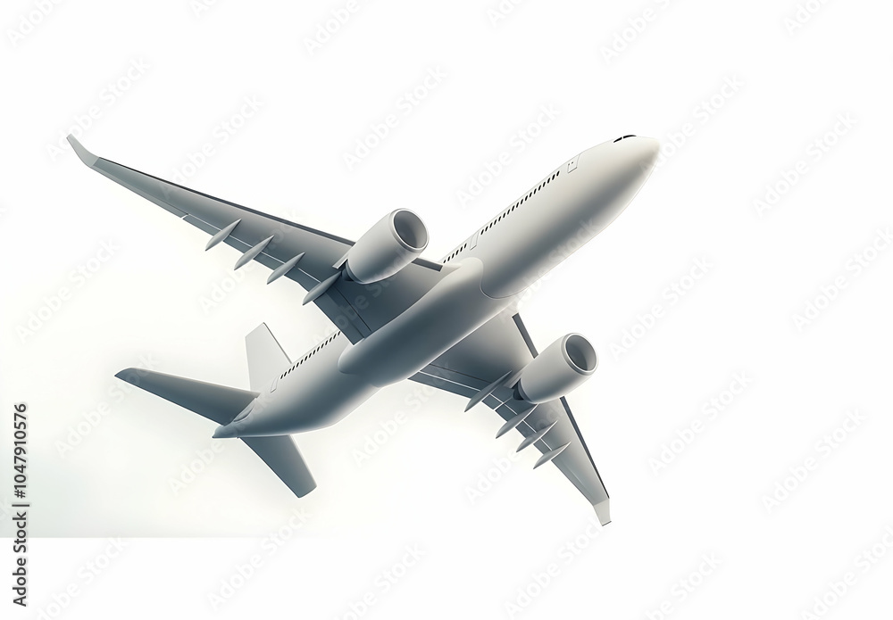 White Airplane Flying in Clear Sky White Airplane Flying in Clear Sky