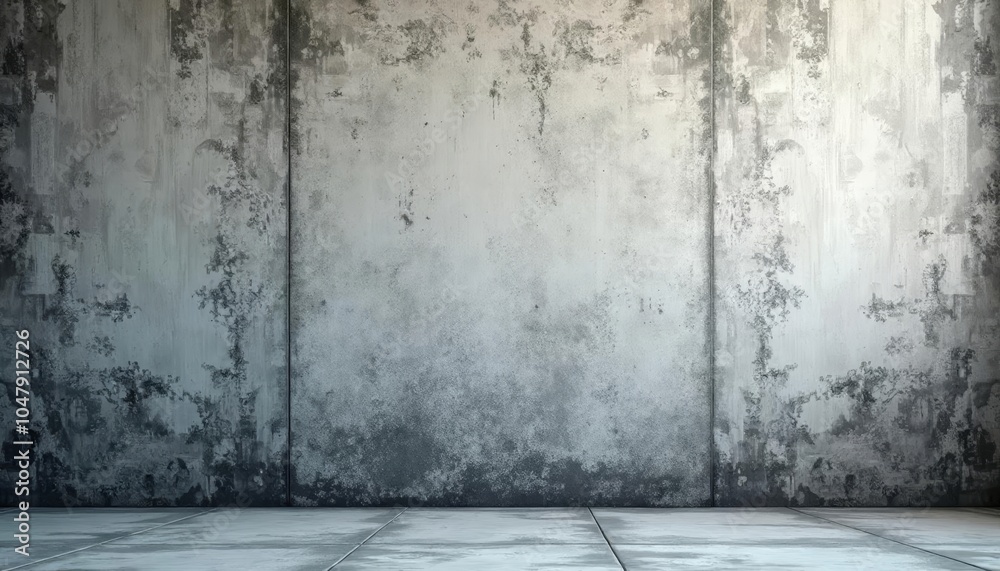 Abandoned warehouse with peeling paint and concrete floor Abandoned warehouse with peeling paint and concrete floor