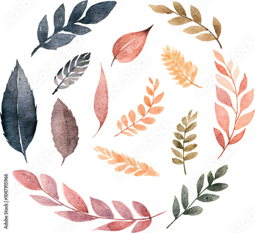 pattern with autumn leaves
