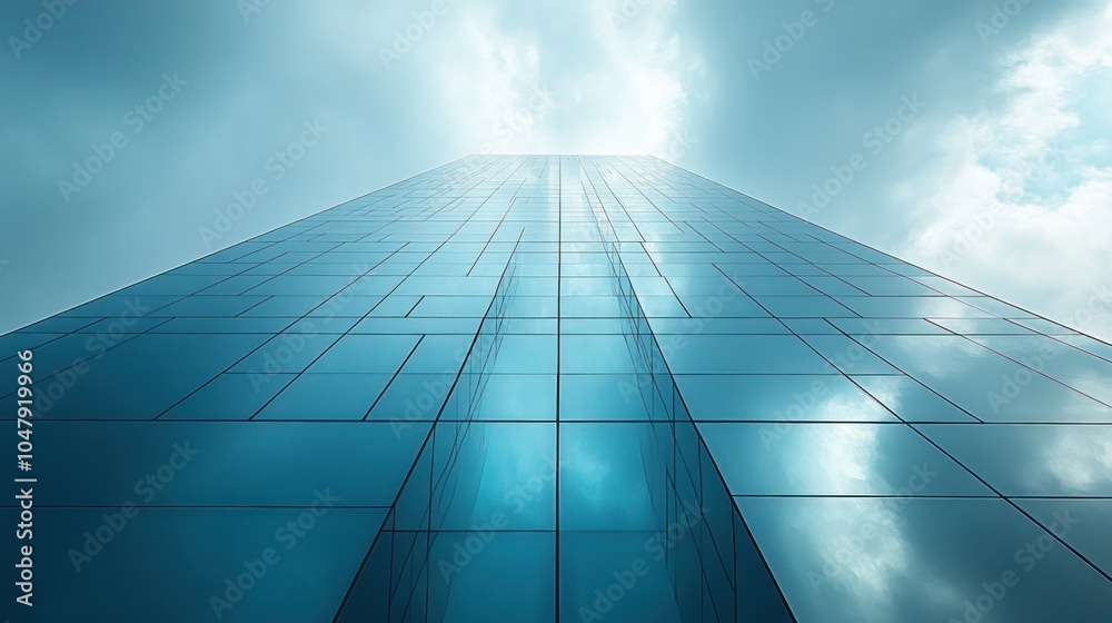 Sky Reflection on Glass Facade Sky Reflection on Glass Facade