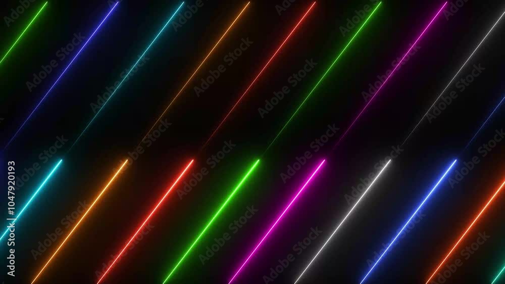 Neon lines rainbow color background seamless loop animation UHD 4K video. Neon lines rainbow color background seamless loop animation UHD 4K video.