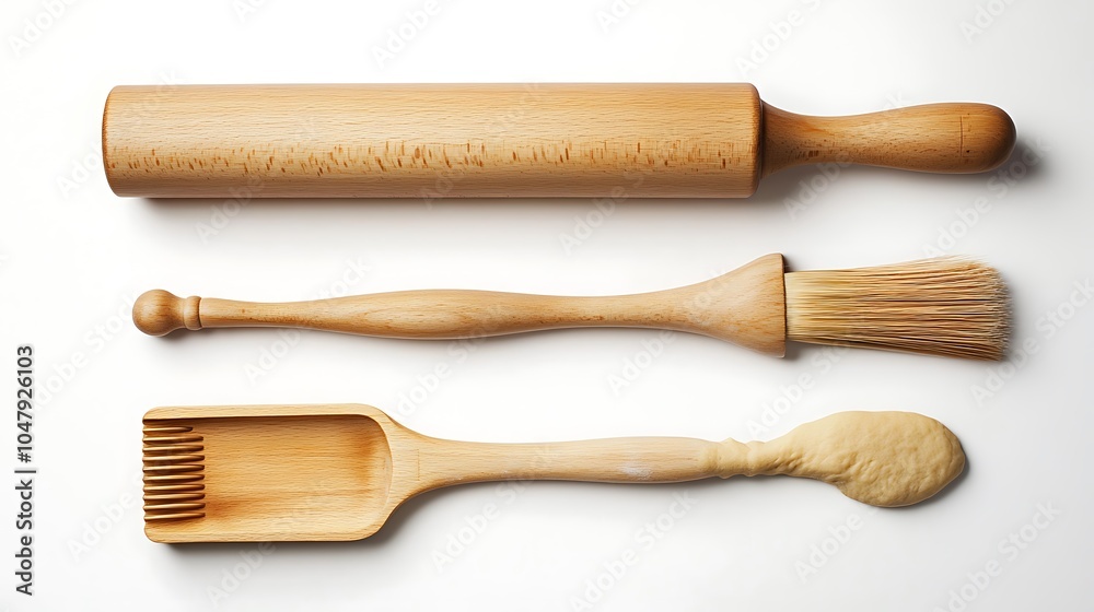 Baking Essentials: Rolling Pin, Pastry Brush, and Dough Scraper Baking Essentials: Rolling Pin, Pastry Brush, and Dough Scraper