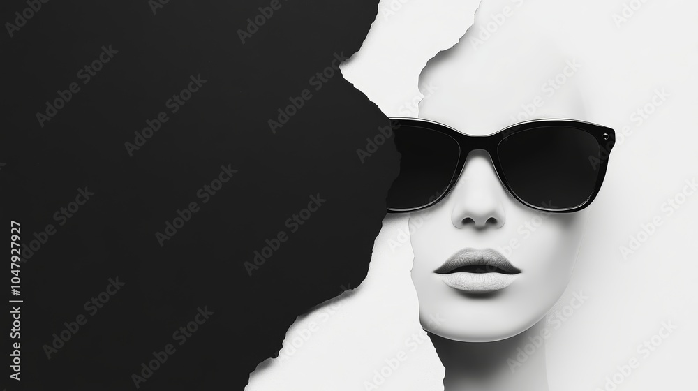 Sunglasses style, a woman's fashion statement in captivating portrait stylish Sunglasses style, a woman's fashion statement in captivating portrait stylish