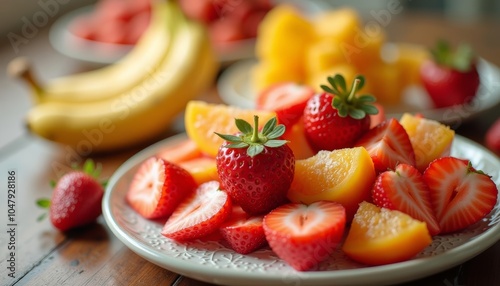  Fresh and vibrant fruit salad ready to be enjoyed