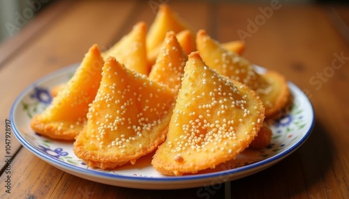  Deliciously goldenbrown appetizers ready to be savored photo