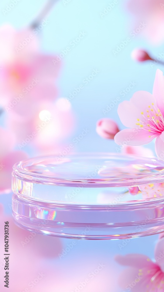Captivating cherry blossom reflections a serene moment in nature's embrace with delicate petals and soft light Captivating cherry blossom reflections a serene moment in nature's embrace with delicate petals and soft light