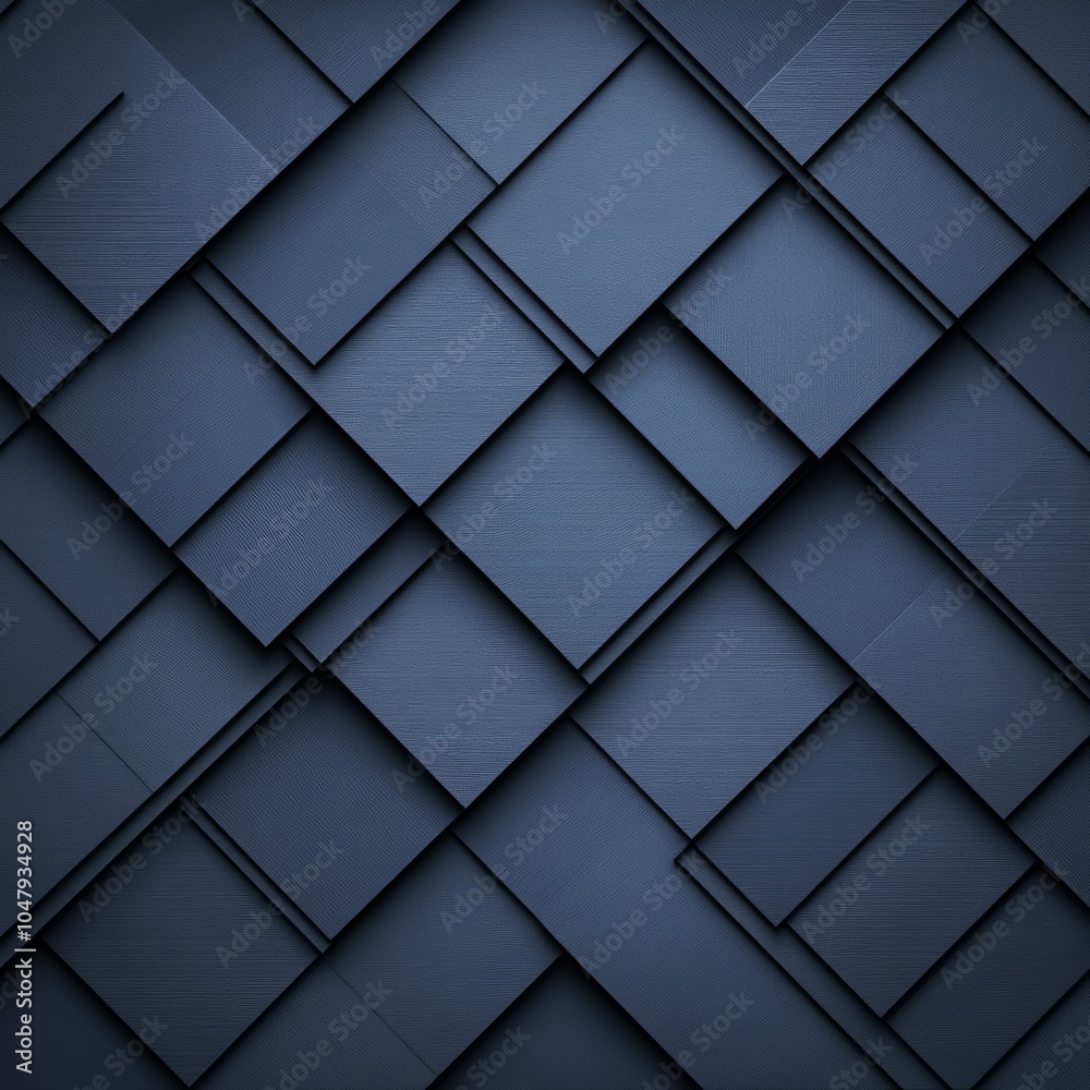 Dark blue geometric pattern of overlapping rectangular shapes. Dark blue geometric pattern of overlapping rectangular shapes.