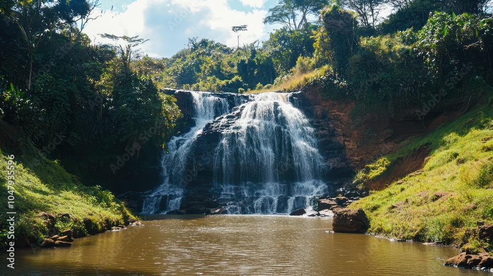Fototapeta premium Upper Catawba Falls in Scenic Landscape