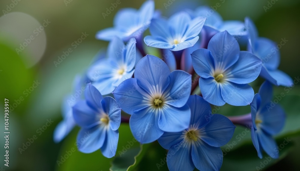 Blooming with beauty A cluster of vibrant blue flowers Blooming with beauty A cluster of vibrant blue flowers