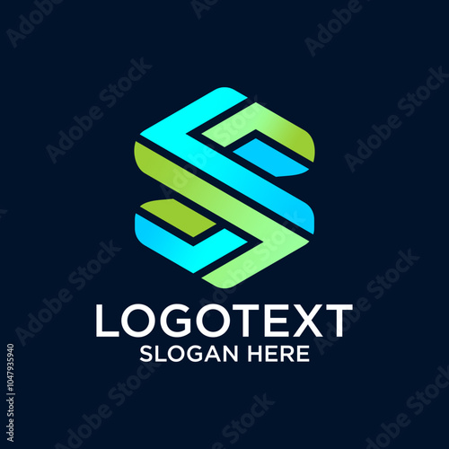 Modern Abstract S Letter Logo