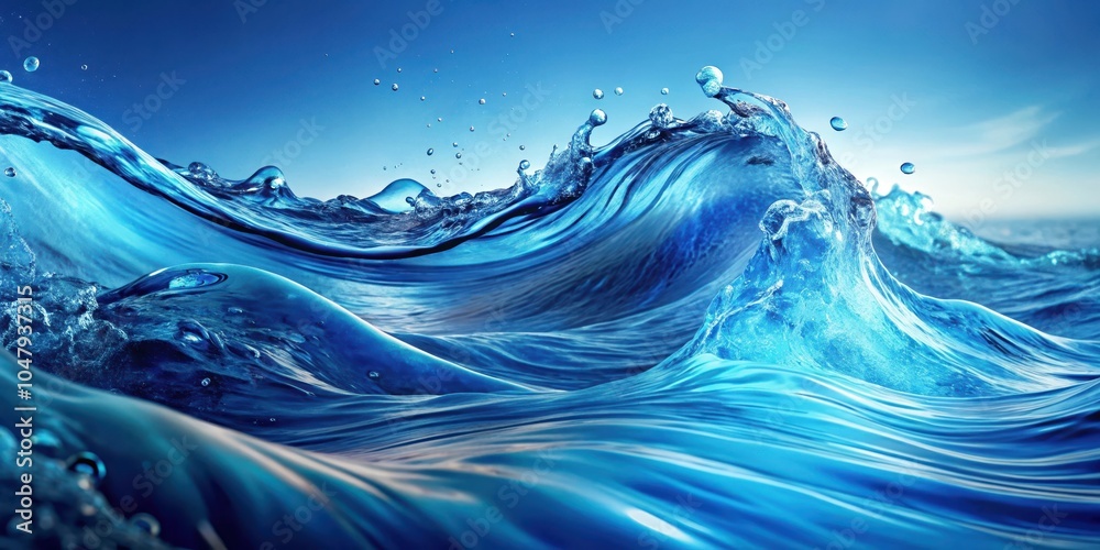 A captivating close-up of a vibrant blue ocean wave, showcasing the captivating movement of the water as it crests and falls, creating an intricate and mesmerizing pattern of ripples and droplets. A captivating close-up of a vibrant blue ocean wave, showcasing the captivating movement of the water as it crests and falls, creating an intricate and mesmerizing pattern of ripples and droplets.