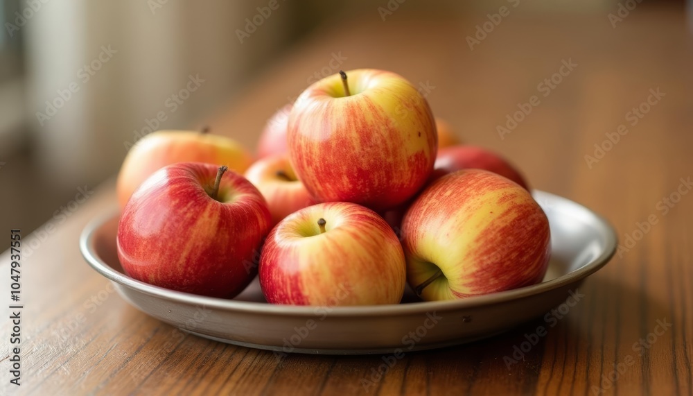 Fresh apples in a bowl ready to be enjoyed Fresh apples in a bowl ready to be enjoyed
