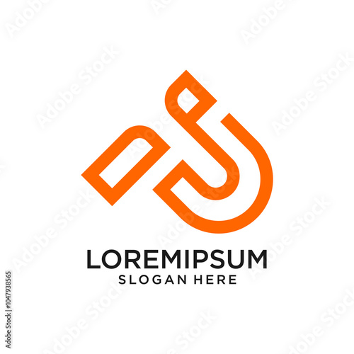 Abstract PS or SP Lettermark Logo