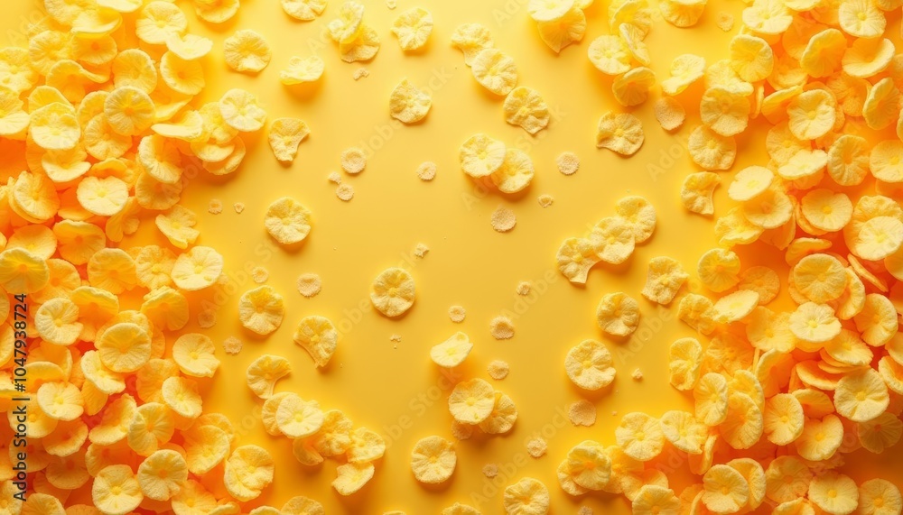 Vibrant yellow flower petals in a closeup shot Vibrant yellow flower petals in a closeup shot