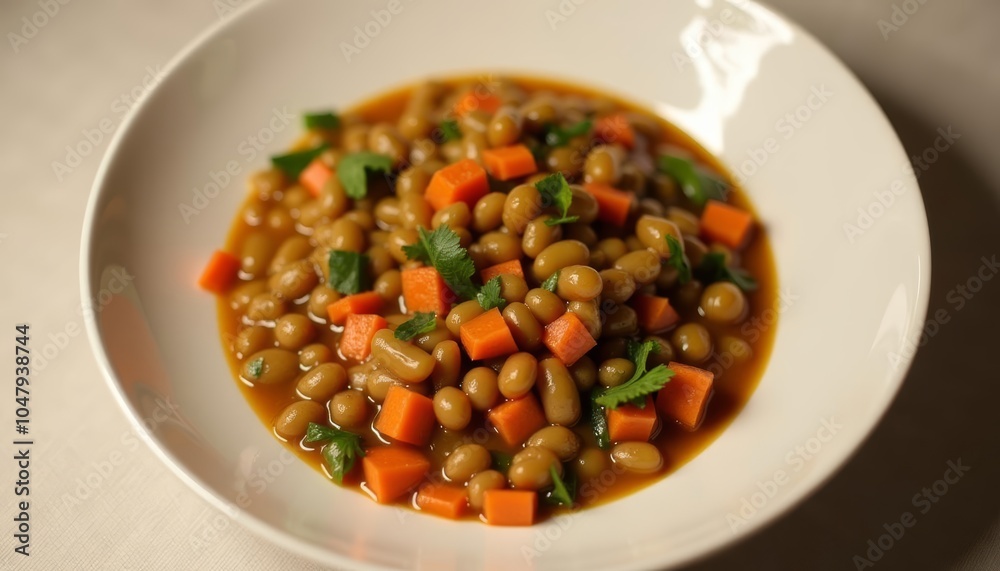 Delicious Beans and Carrots in a Bowl Delicious Beans and Carrots in a Bowl
