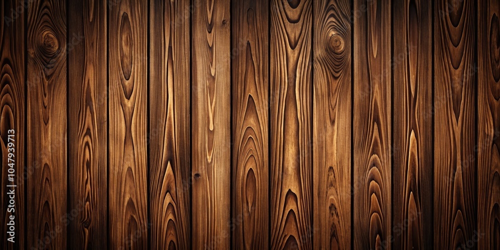 Obraz premium A Seamless Texture of Rich Brown Wood Panels with Visible Grain Patterns and Knots