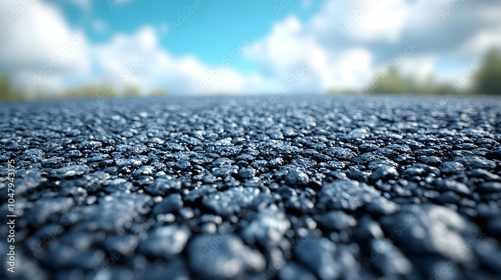 Obraz premium Asphalt Road Surface 3D Illustration