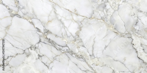 Abstract White Marble Texture With Grey and Golden Veins