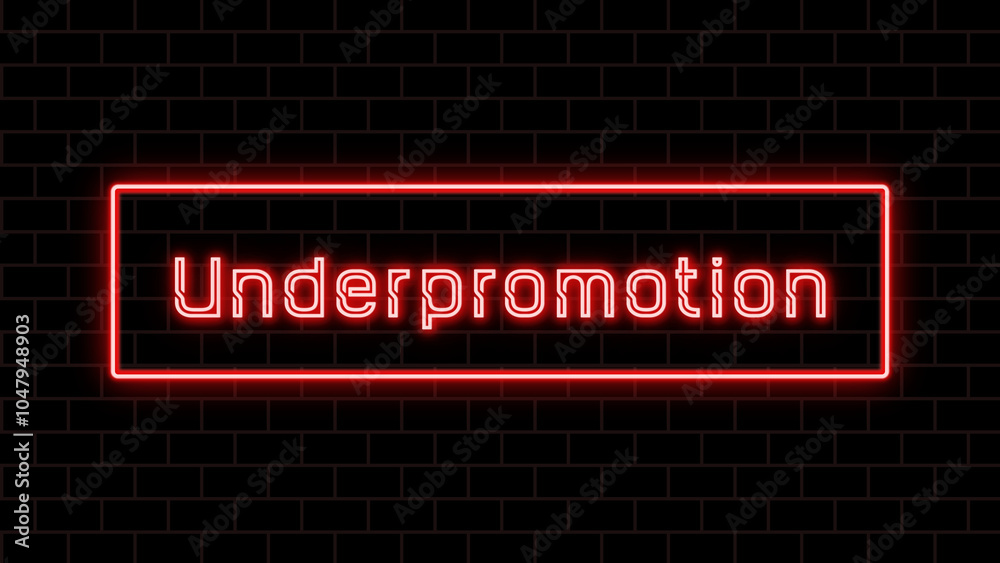 Underpromotion のネオン文字 Underpromotion のネオン文字