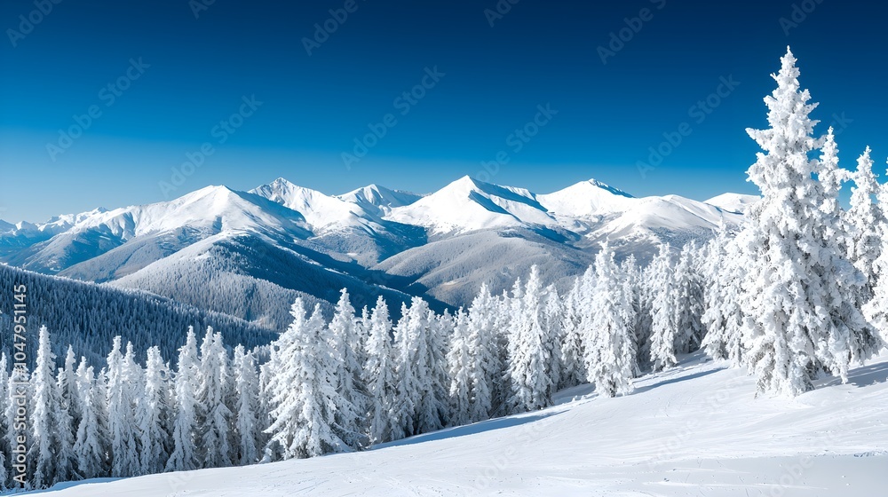 Snow-Capped Mountains Under Clear Blue Sky Snow-Capped Mountains Under Clear Blue Sky