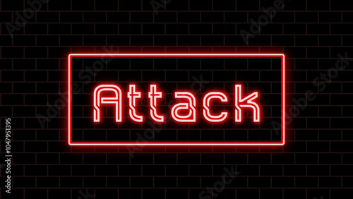 Attack のネオン文字