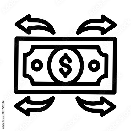 Cash Outflow line icon