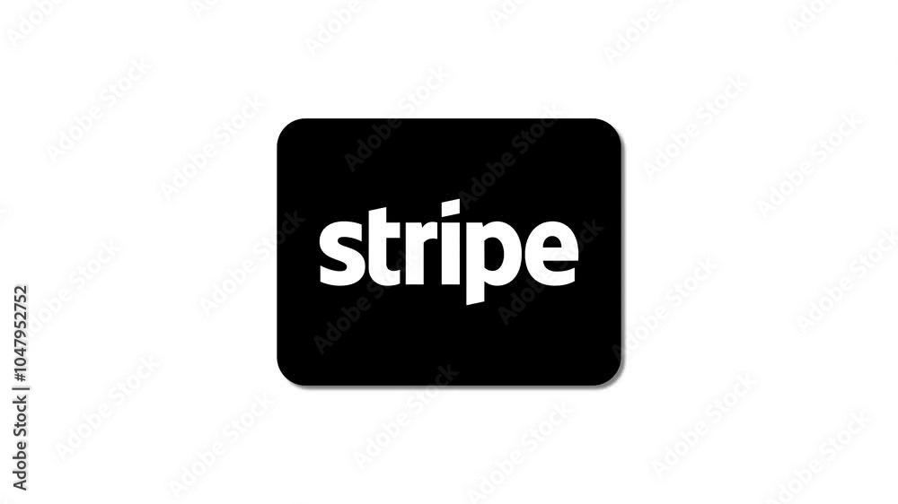 Stripe animated icon. The word Stripe, logo or text. Stripe animated icon. The word Stripe, logo or text.