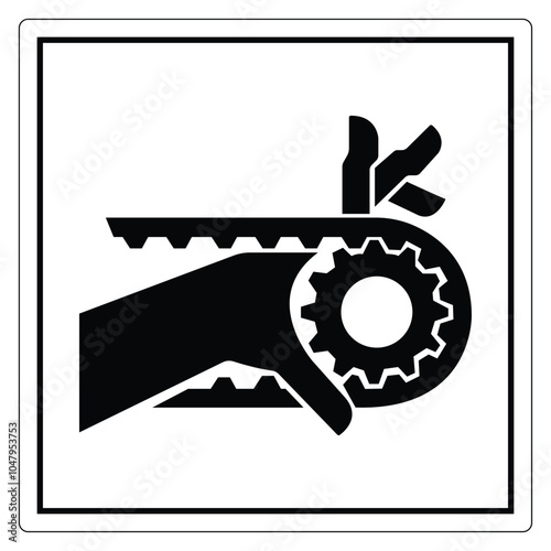 Hand with Gear and Saw Blade Icon Design