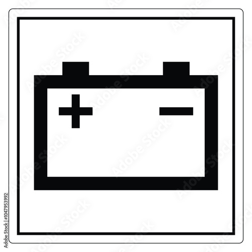 Simple Battery Icon for Electrical Use