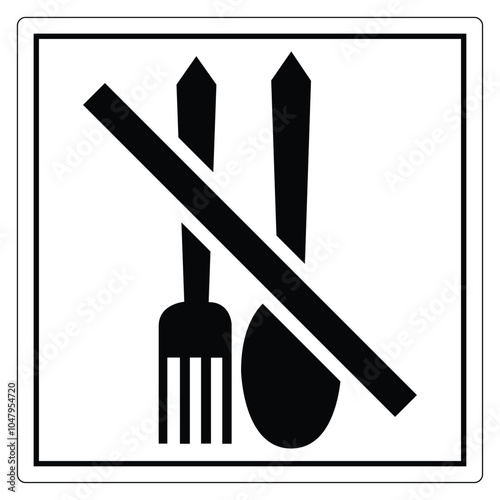 No Eating or Drinking Symbol for Public Spaces
