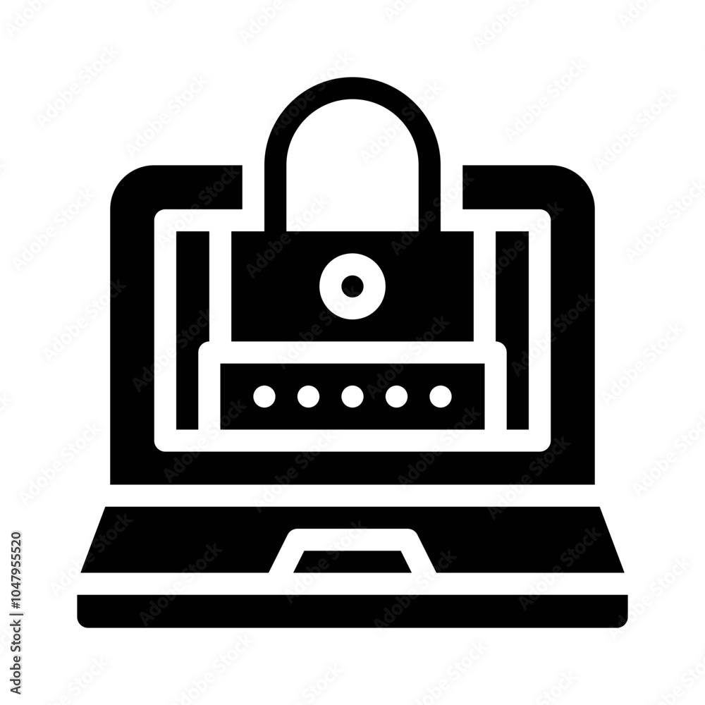 Password Theft glyph icon