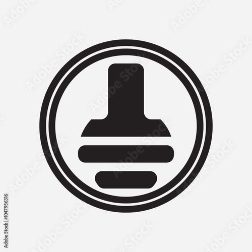 Electrical Earth and Electrical Grounding Icon vector. vector illustration.