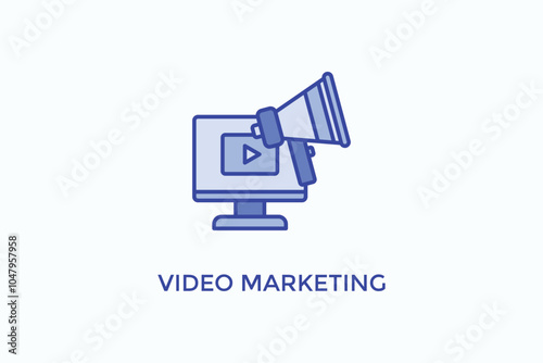 Video Marketing Vector Icon Or Logo Illustration