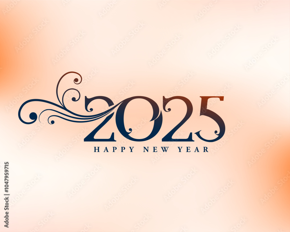 Obraz premium elegant 2025 new year background with social media post