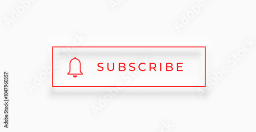 line style subscribe bell icon for channels or pages
