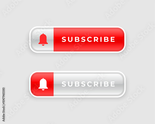 set of subscription bell icon for online members