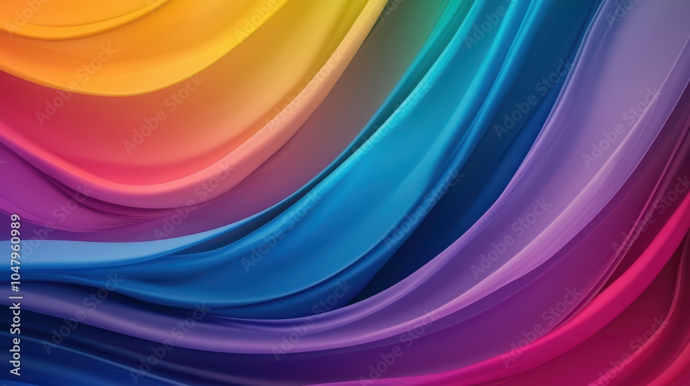 Vibrant flowing fabric in a spectrum of colors Vibrant flowing fabric in a spectrum of colors