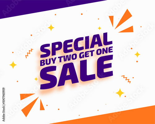 special buy 2 get 1 free sale background design