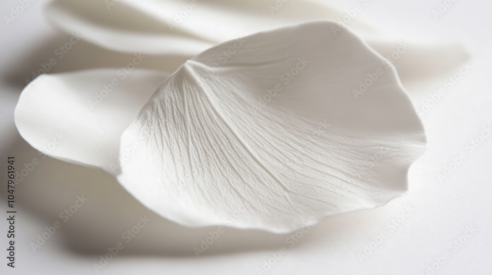 Obraz premium Close-Up of Delicate White Flower Petals