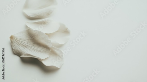 Close-Up of White Flower Petals on Soft Background