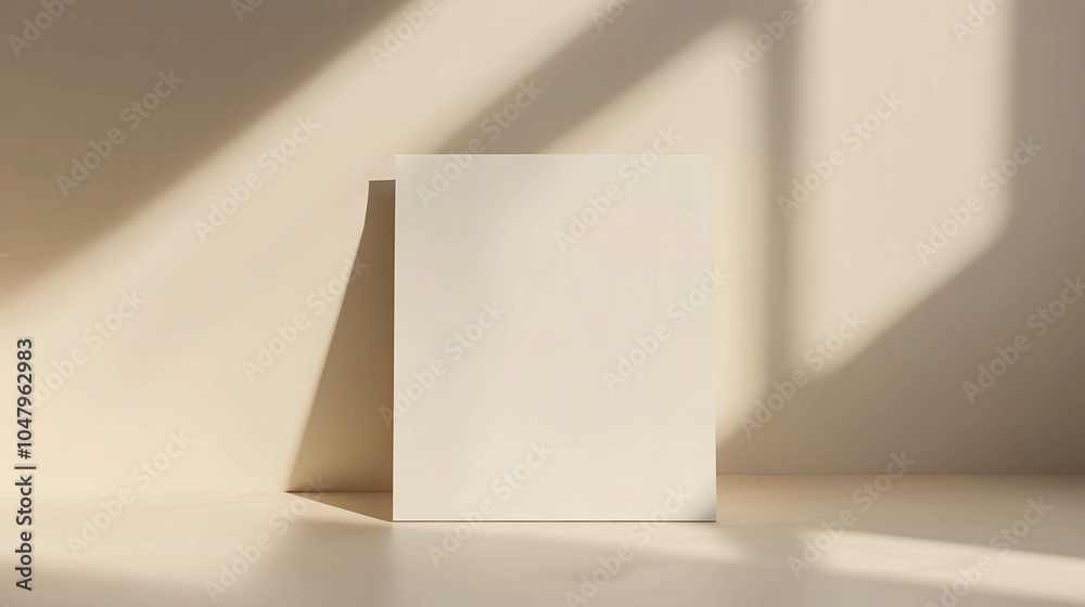 Fototapeta premium Smooth White Paper Sheet in Bright Light