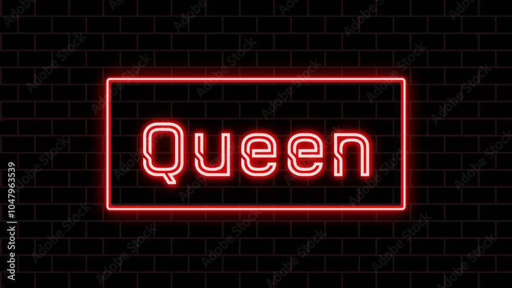 Queen のネオン文字 Queen のネオン文字