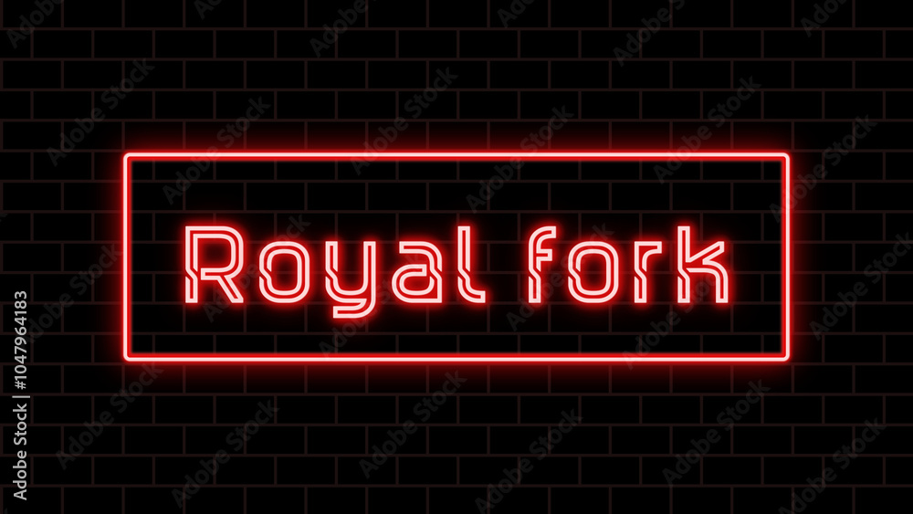 Royal fork のネオン文字 Royal fork のネオン文字