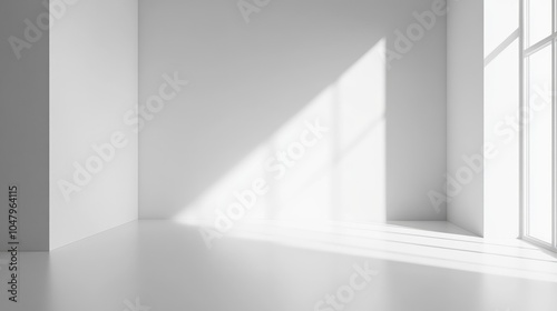 Wallpaper Mural Minimalist Room with Soft Light and White Walls Torontodigital.ca